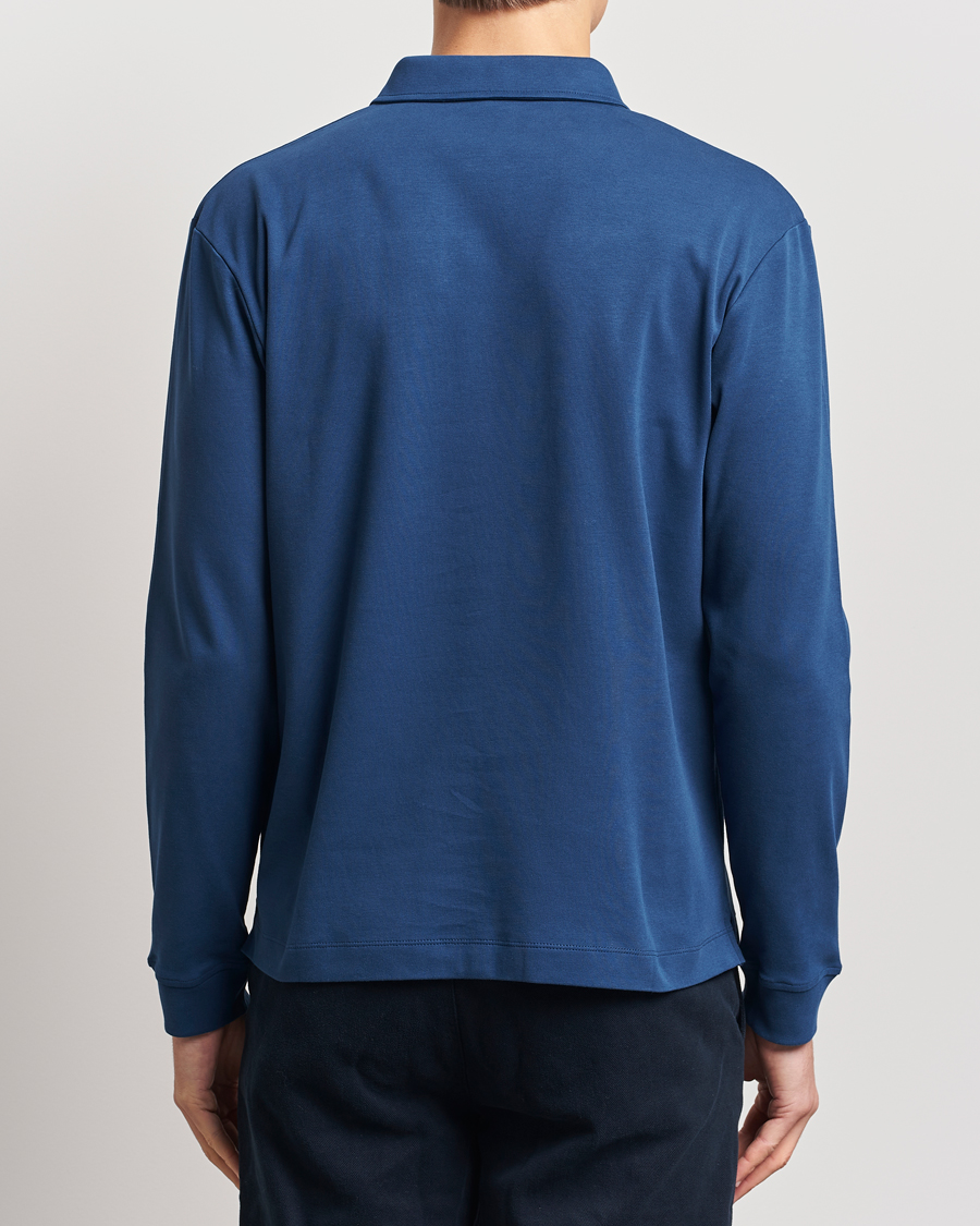 Heren | Truien | Sunspel | Heavy Weight Polo Shirt Naval Blue