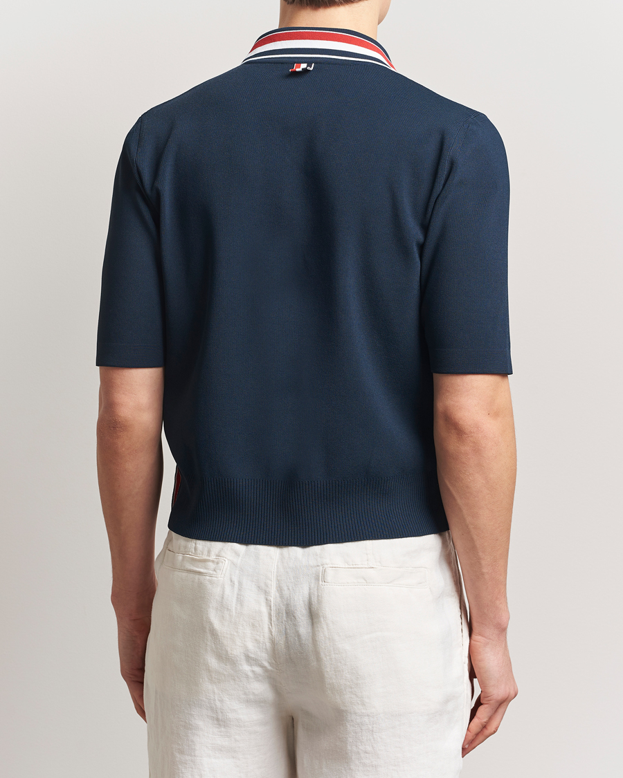Heren | Polo's | Thom Browne | Needle Stitch Tennis Polo Navy