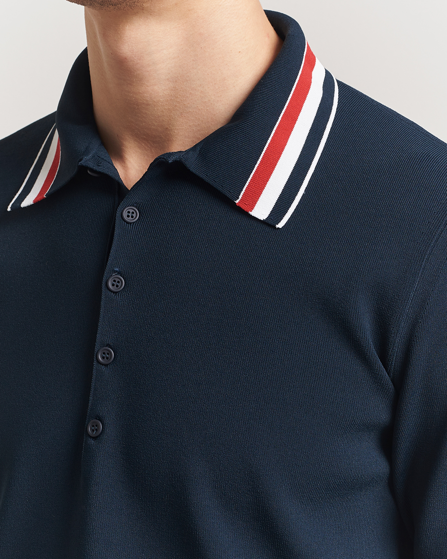 Heren | Polo's | Thom Browne | Needle Stitch Tennis Polo Navy