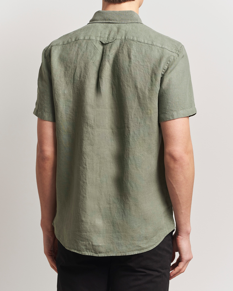Heren | Overhemden | Belstaff | Scale Short Sleeve Linen Shirt Surplus Green