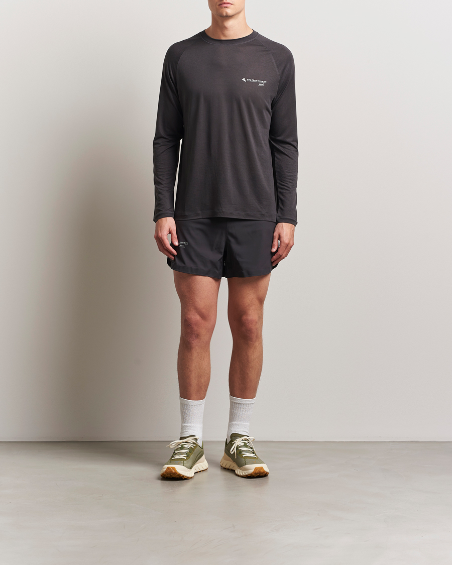 Heren | T-shirts | Klättermusen | Groa Long Sleeve T-Shirt Raven