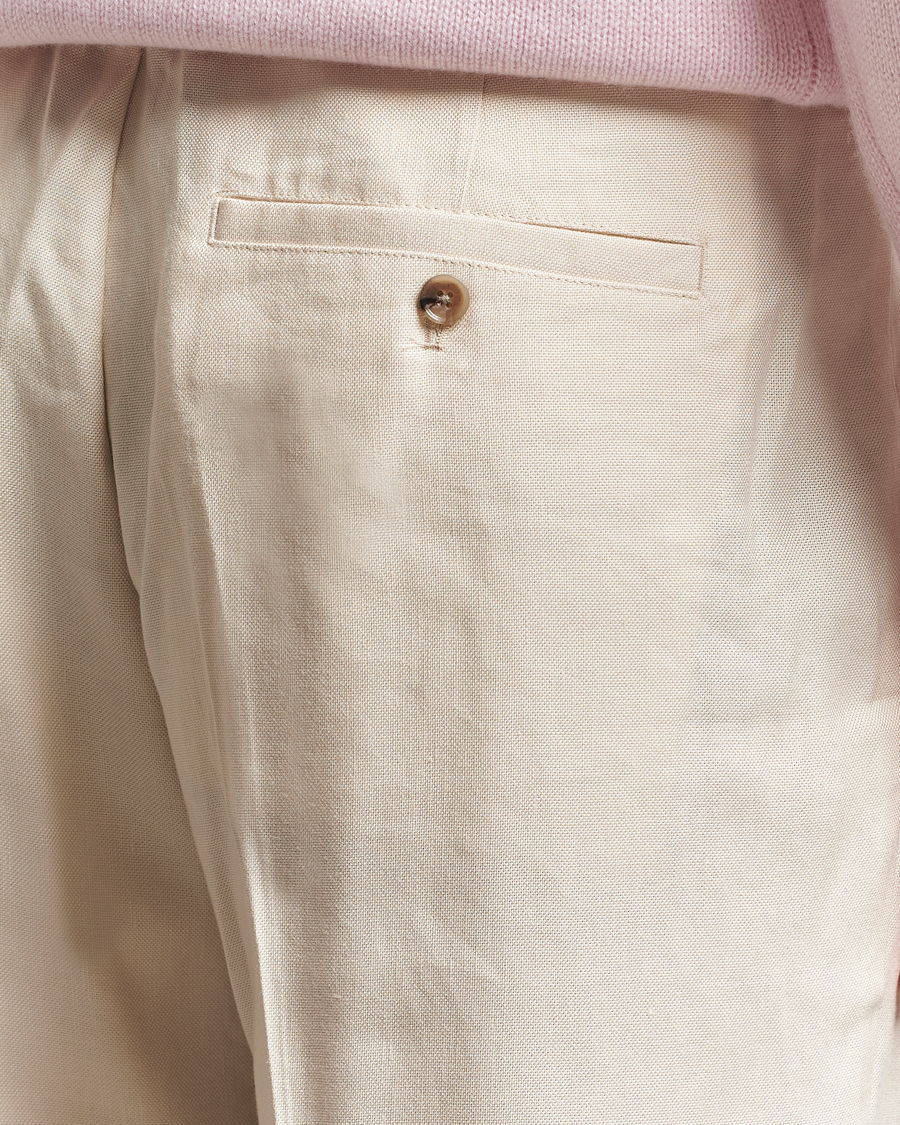 Heren | Broeken | NN07 | Kay Linen/Viscose Drawstring Trousers Ivory