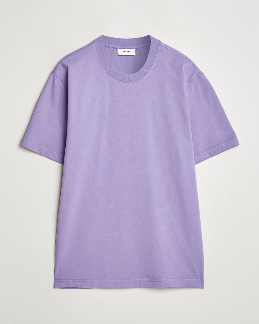 Heren | T-shirts | NN07 | Adam Pima Crew Neck T-Shirt Violette