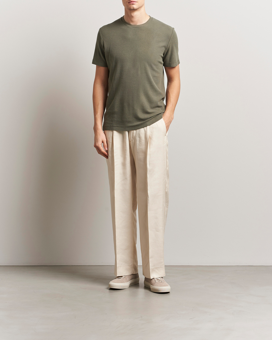 Heren | T-shirts | NN07 | Clive Crew Neck T-Shirt Capers Green