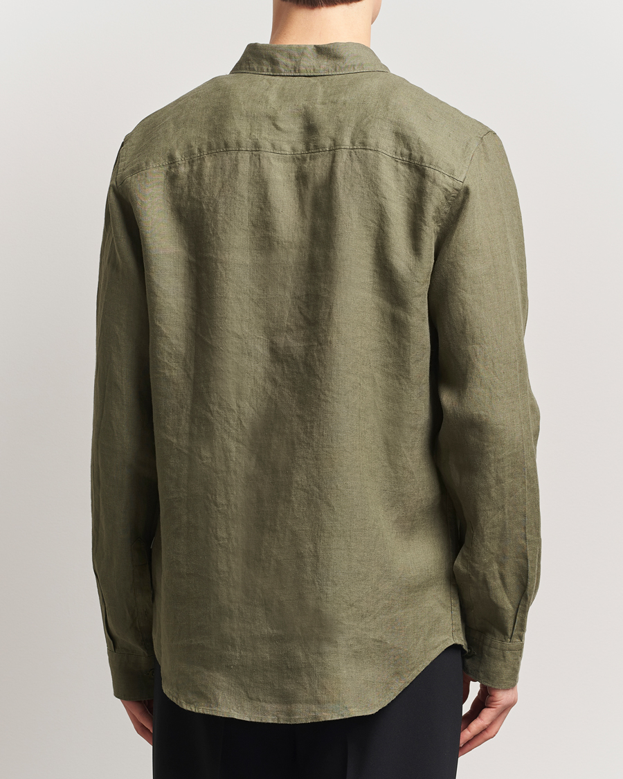 Heren | Overhemden | NN07 | Enzo Linen Shirt Capers Green