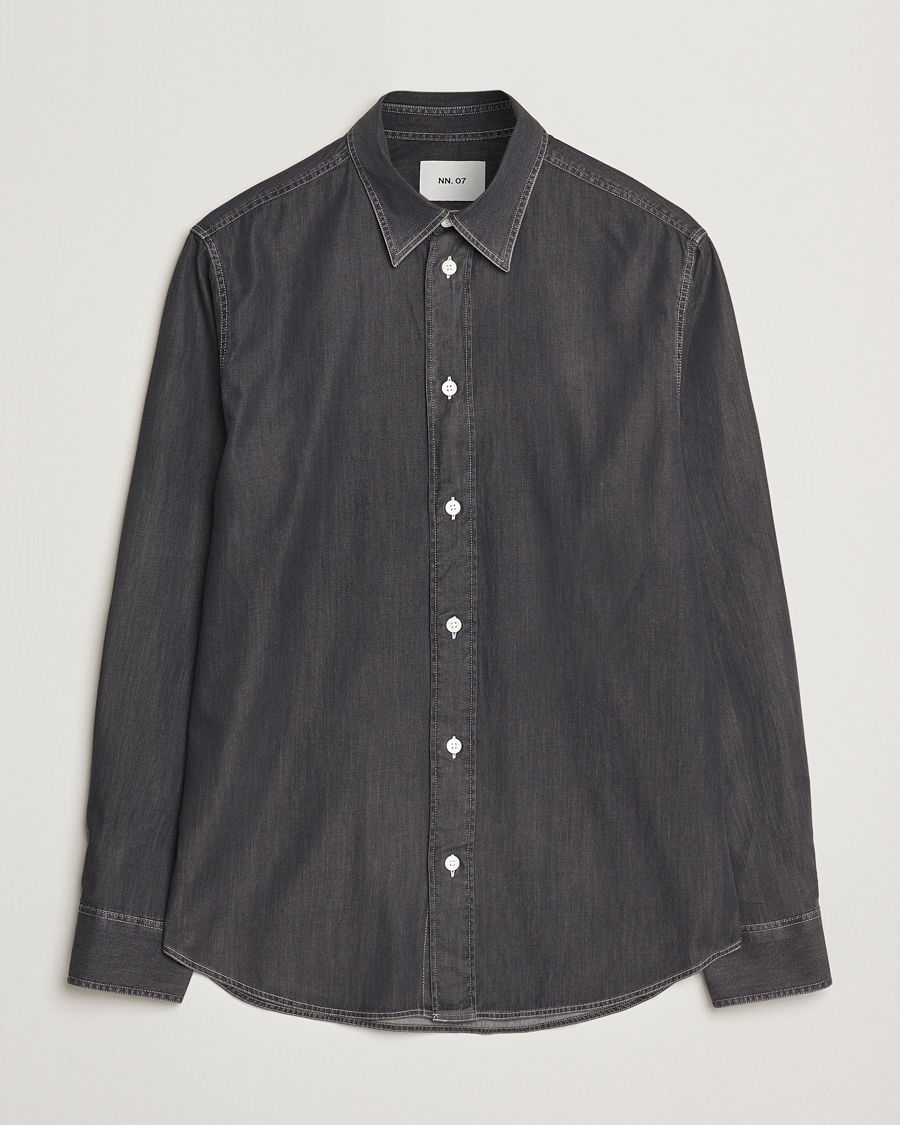 Heren | Overhemden | NN07 | Colby Denim Shirt Dark Grey