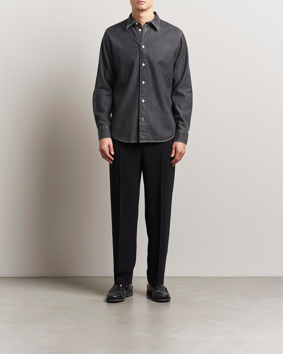 Heren | Overhemden | NN07 | Colby Denim Shirt Dark Grey