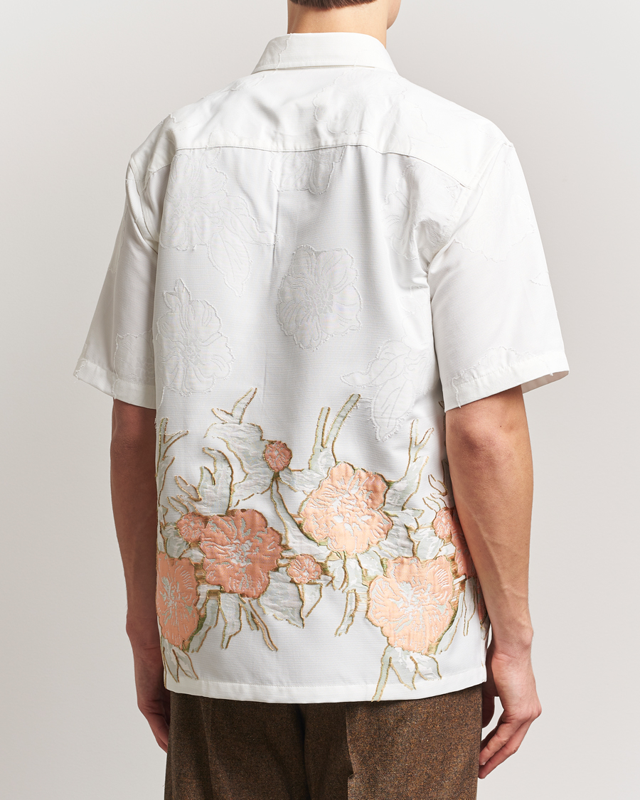 Heren | Overhemden | NN07 | Freddy Flower Short Sleeve Shirt White Multi