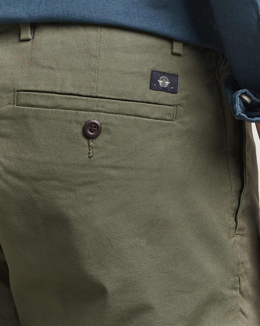 Heren | Korte broek | Dockers | Slim Cotton/Linen Shorts Teal Leaf