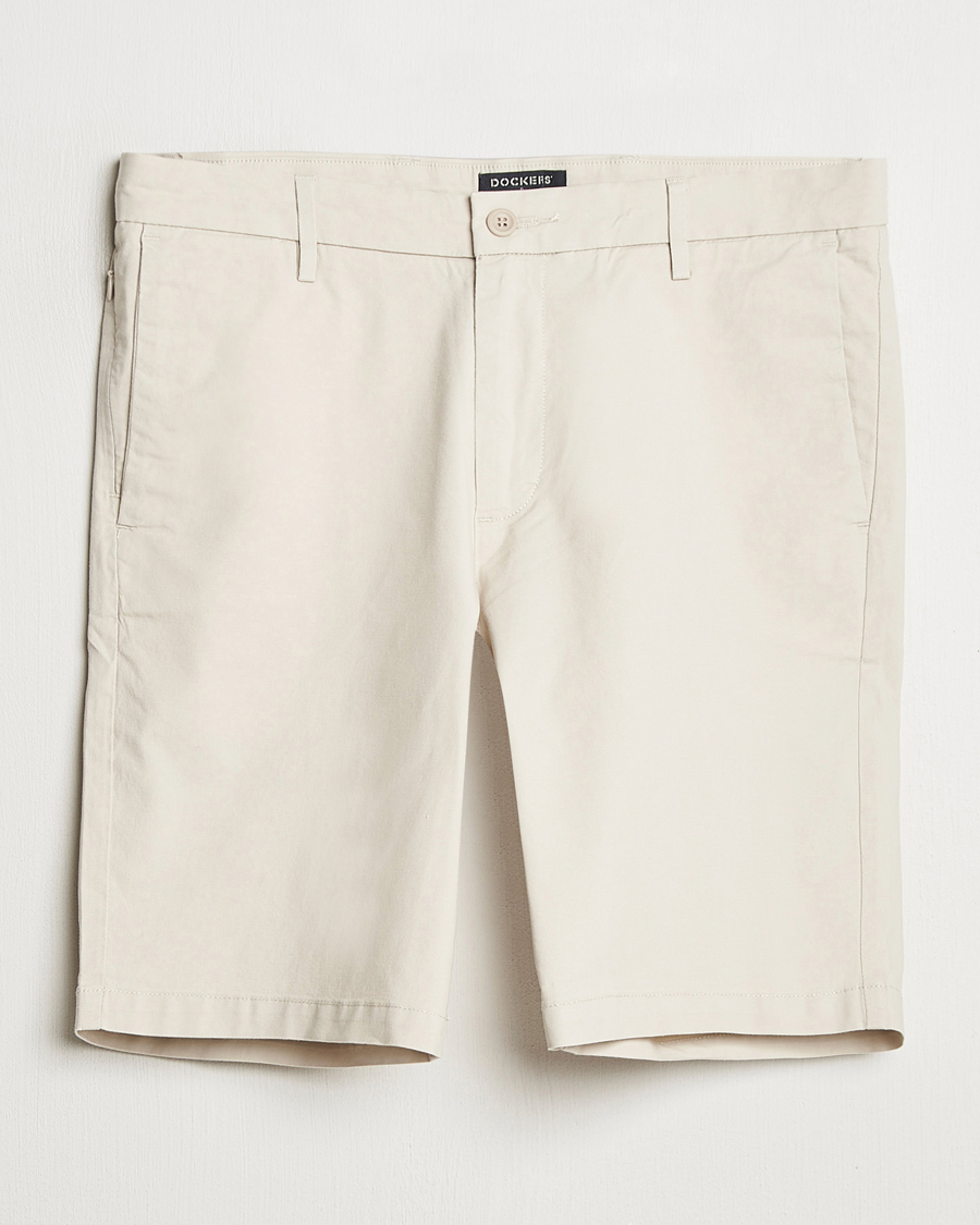 Heren | Korte broek | Dockers | Slim Cotton/Linen Shorts Sahara Khaki