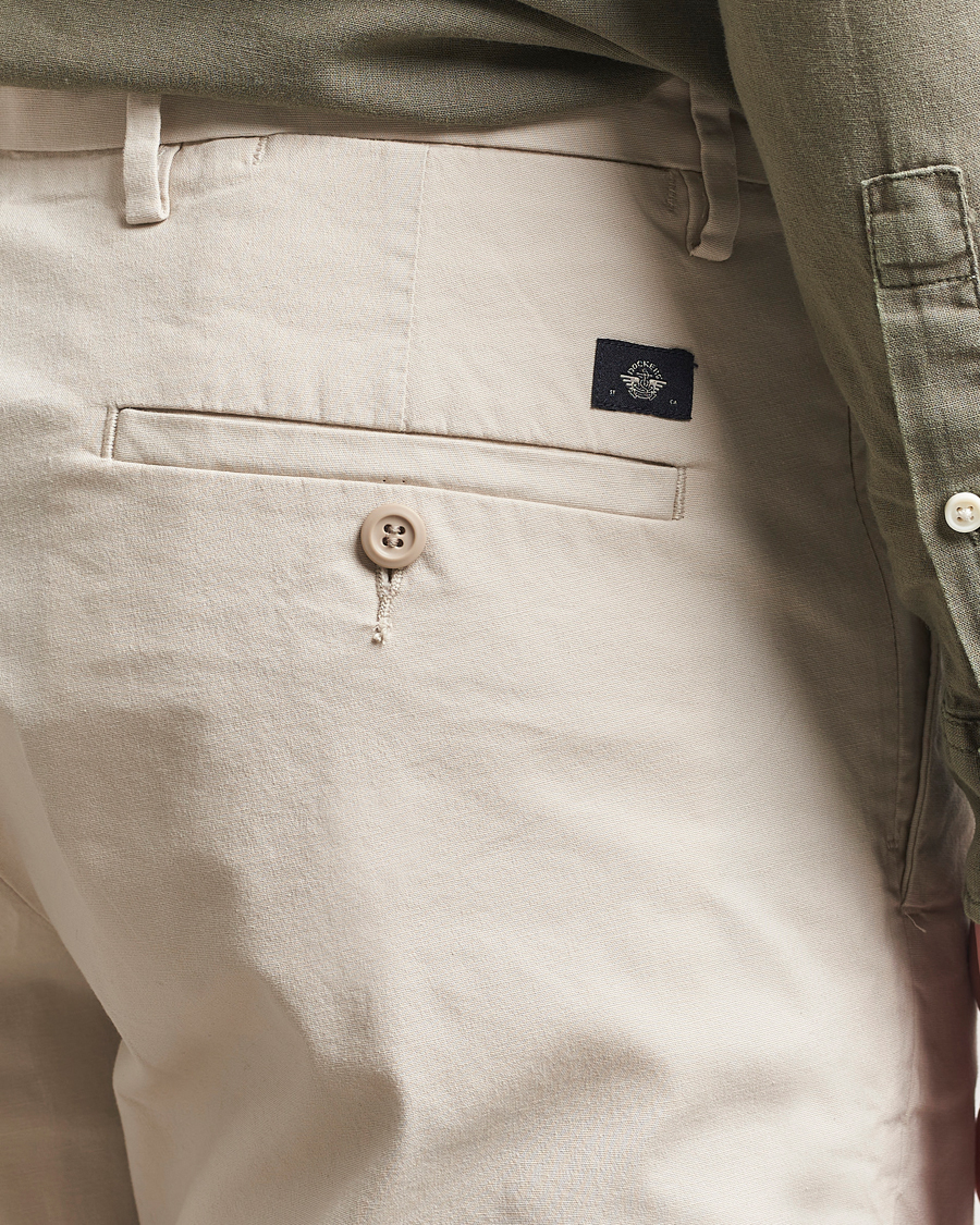 Heren | Korte broek | Dockers | Slim Cotton/Linen Shorts Sahara Khaki