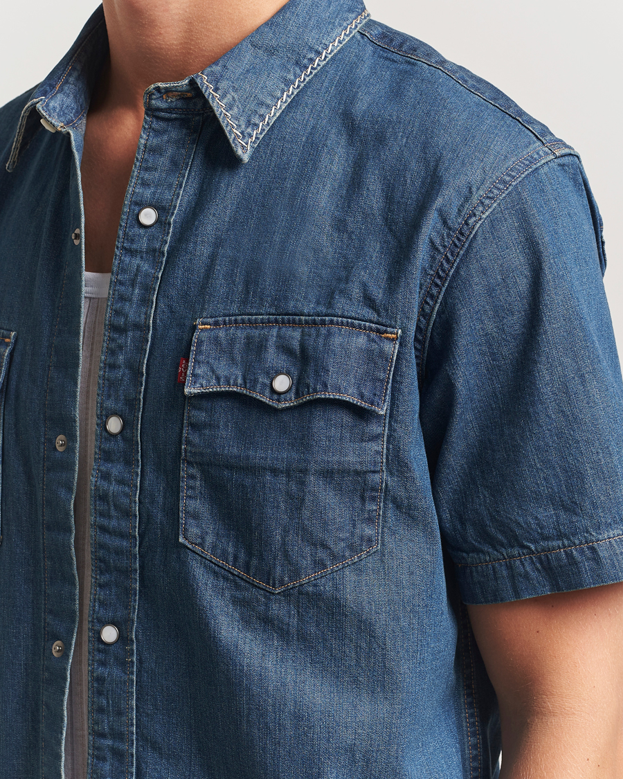 Heren | Overhemden | Levi's | Relaxed Fit Short Sleeve Western Shirt Dark Blue