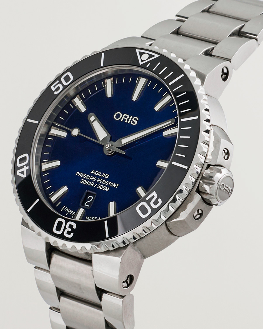 Heren | Oris Pre-Owned Aquis Date Blue | Oris Pre-Owned | Aquis Date Blue