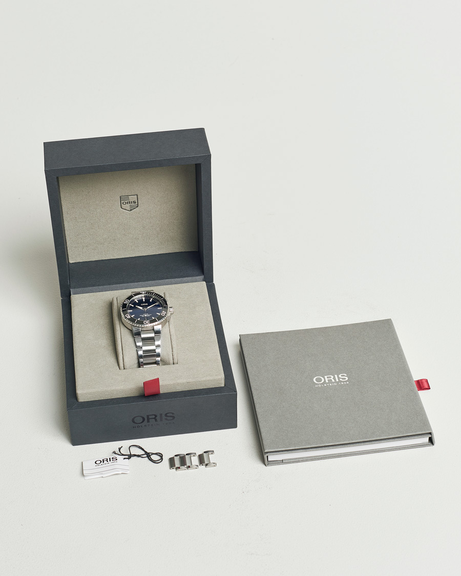 Heren | Oris Pre-Owned Aquis Date Blue | Oris Pre-Owned | Aquis Date Blue