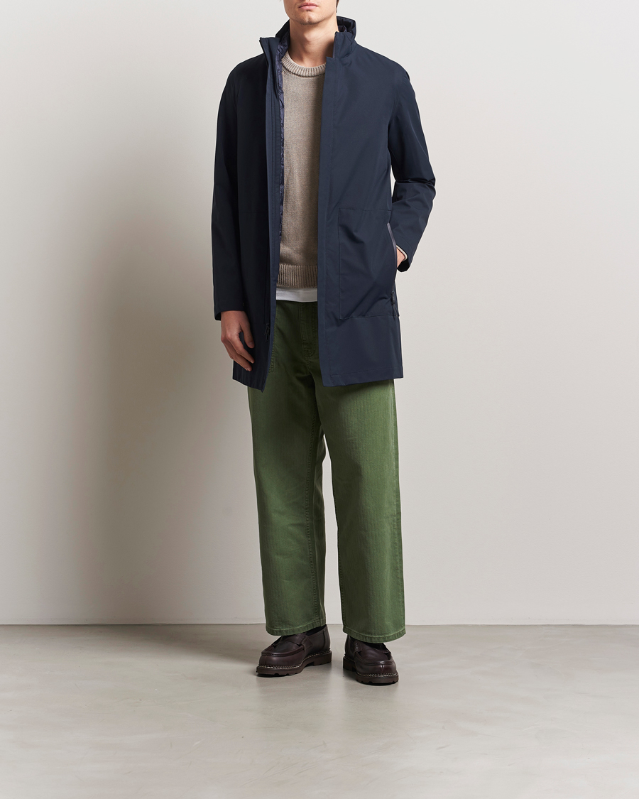 Heren | Jassen | Woolrich | Two Layer 2 in 1 Carcoat Melton Blue