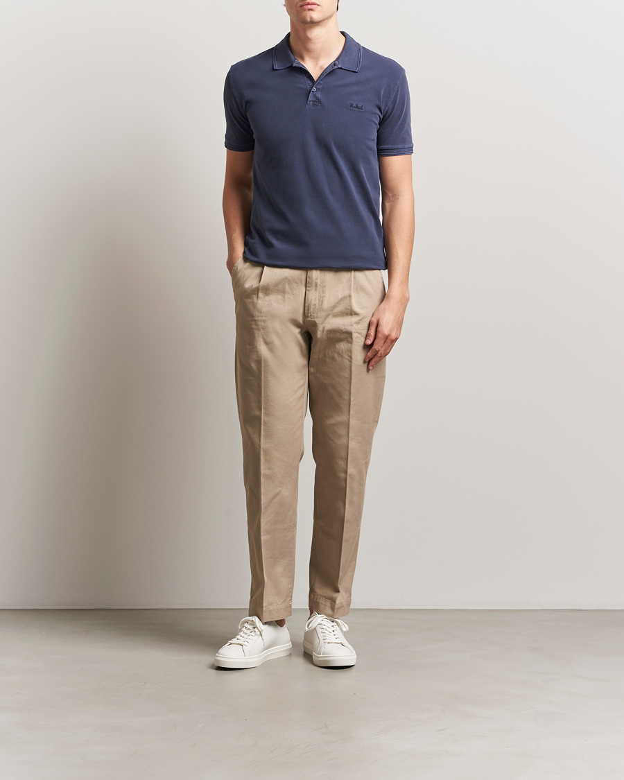 Heren | Polo's | Woolrich | Mackinack Polo Melton Blue