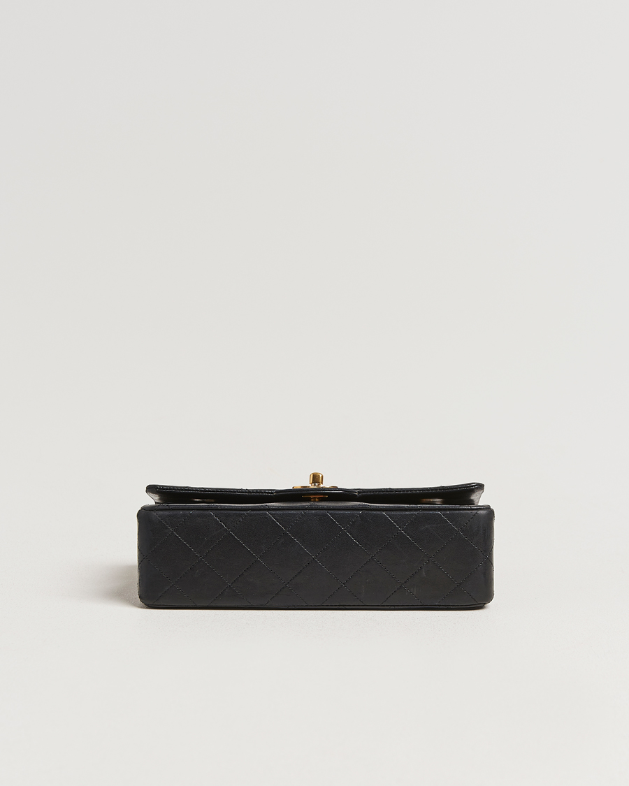Heren | Chanel Pre-Owned Matelassé Small Double Flap Bag Black Lambskin | Chanel Pre-Owned | Matelassé Small Double Flap Bag Black Lambskin