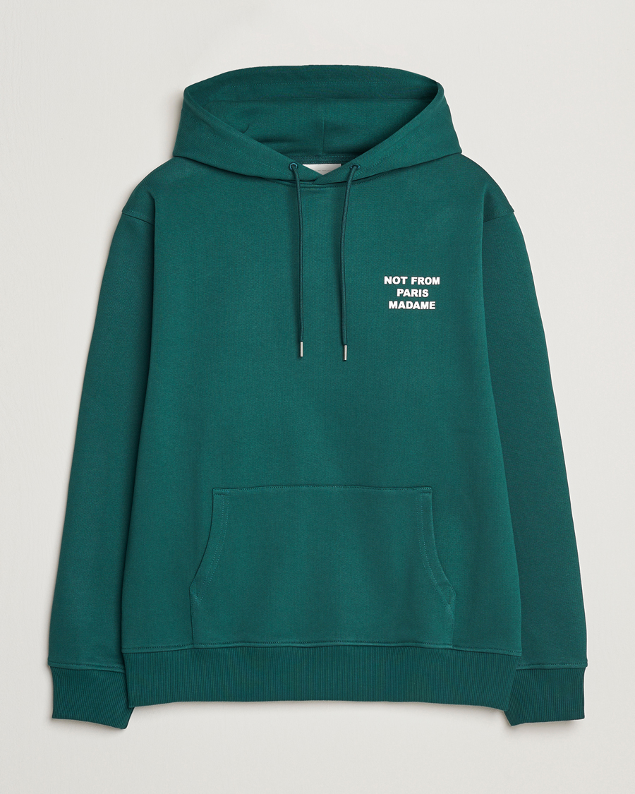 Heren | Truien | Drôle de Monsieur | Slogan Hoodie Dark Green