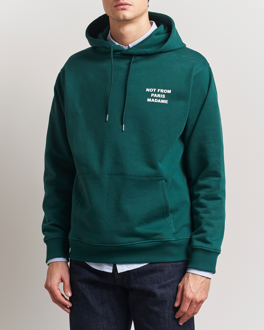 Heren | Truien | Drôle de Monsieur | Slogan Hoodie Dark Green