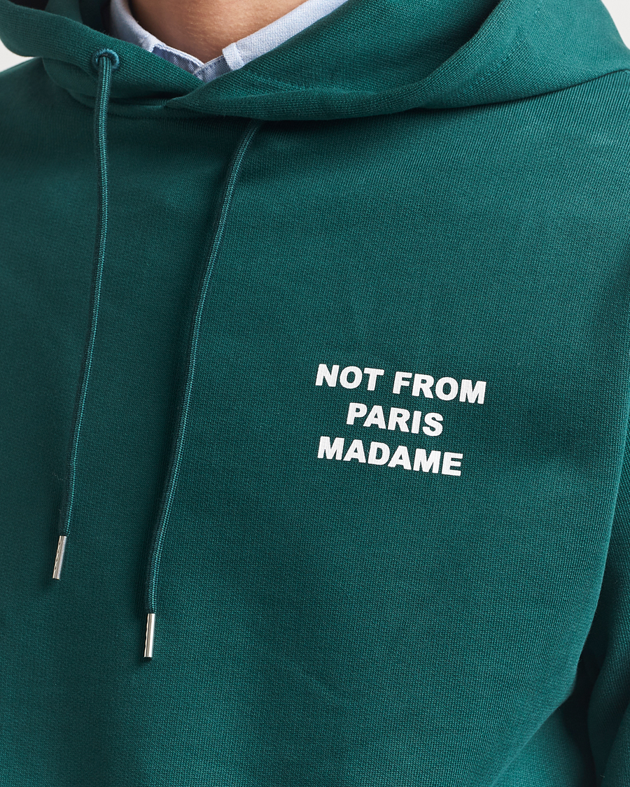 Heren | Truien | Drôle de Monsieur | Slogan Hoodie Dark Green