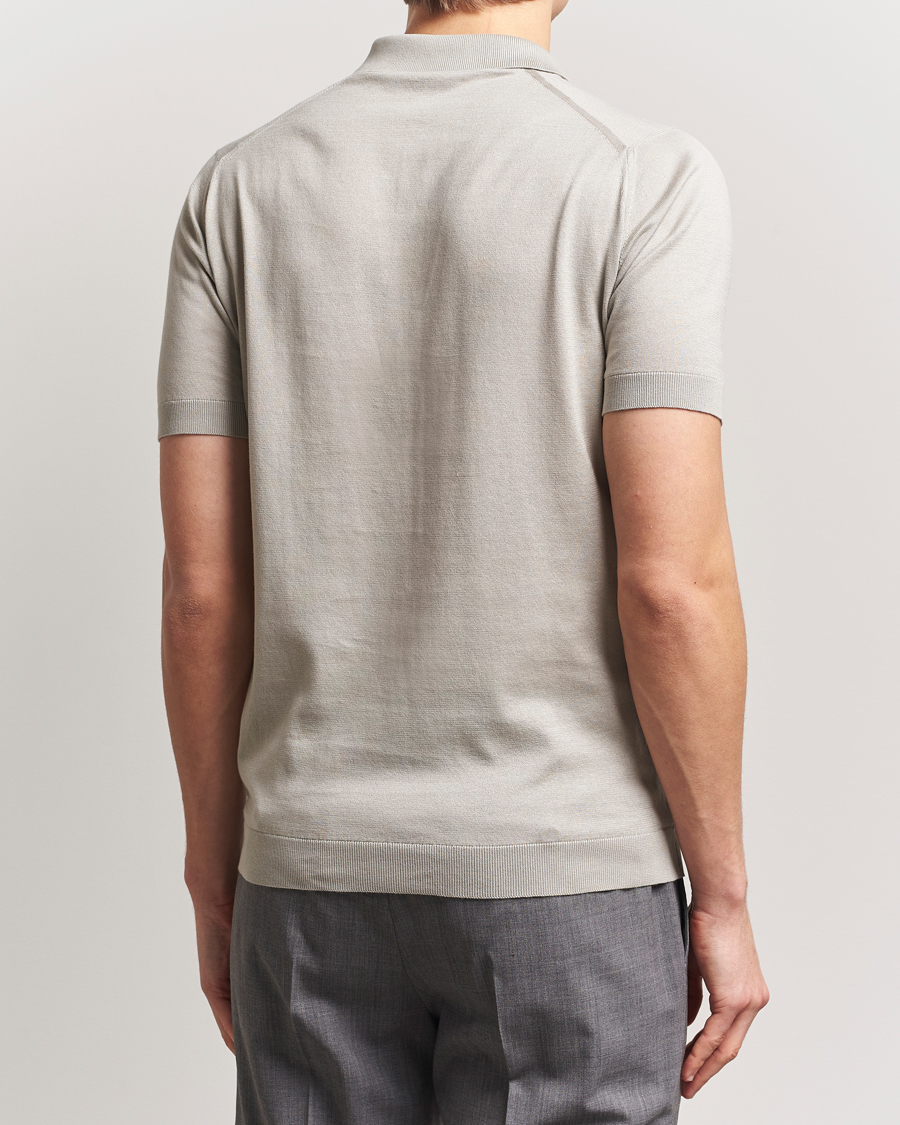 Heren | Polo's | John Smedley | Adrian Slim Fit Sea Island Polo Parchment