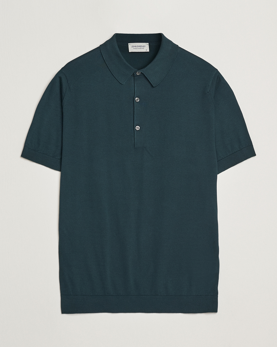 Heren | Polo's | John Smedley | Adrian Slim Fit Sea Island Polo Rain Forest