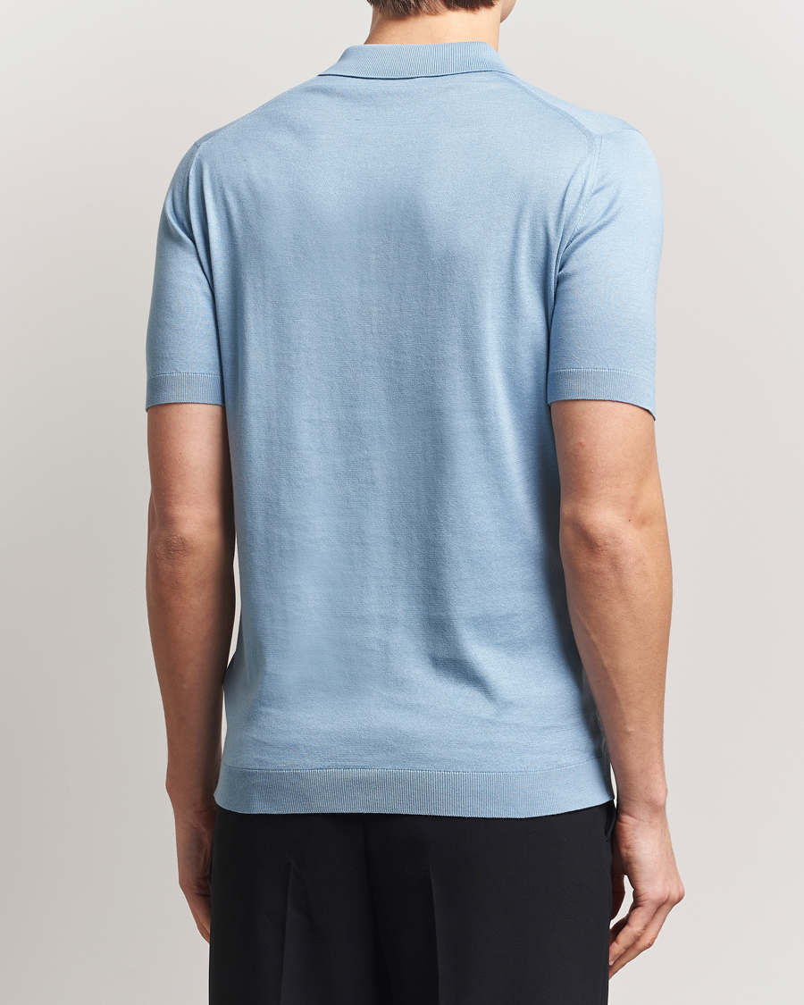 Heren | Polo's | John Smedley | Adrian Slim Fit Sea Island Polo Sea Glass