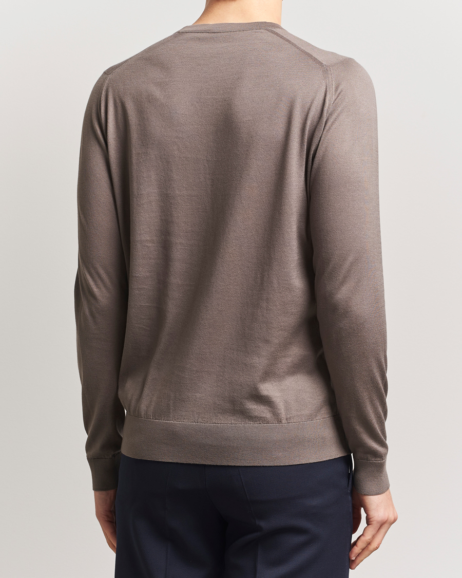 Heren | Truien | John Smedley | Rowland Sea Island Crew Neck Pullover Beige Musk
