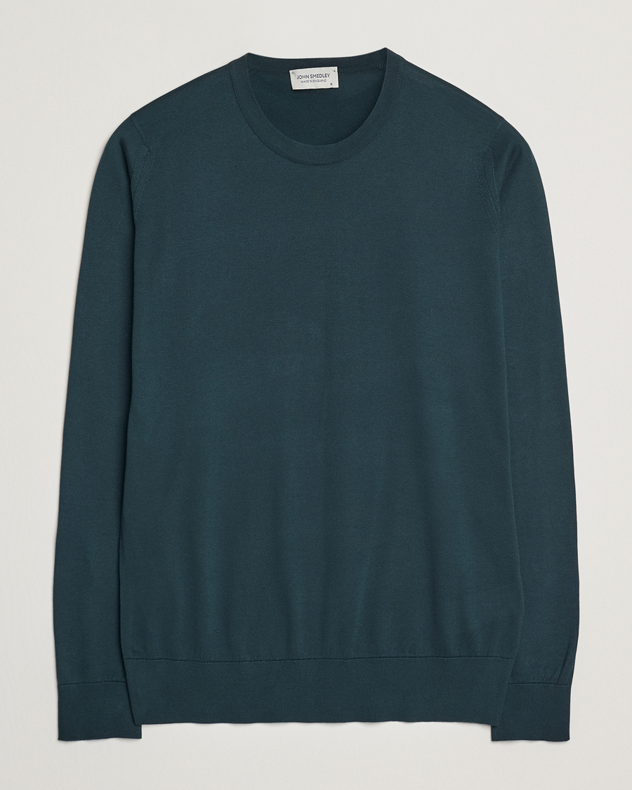 Heren | Truien | John Smedley | Rowland Sea Island Crew Neck Pullover Rain Forest