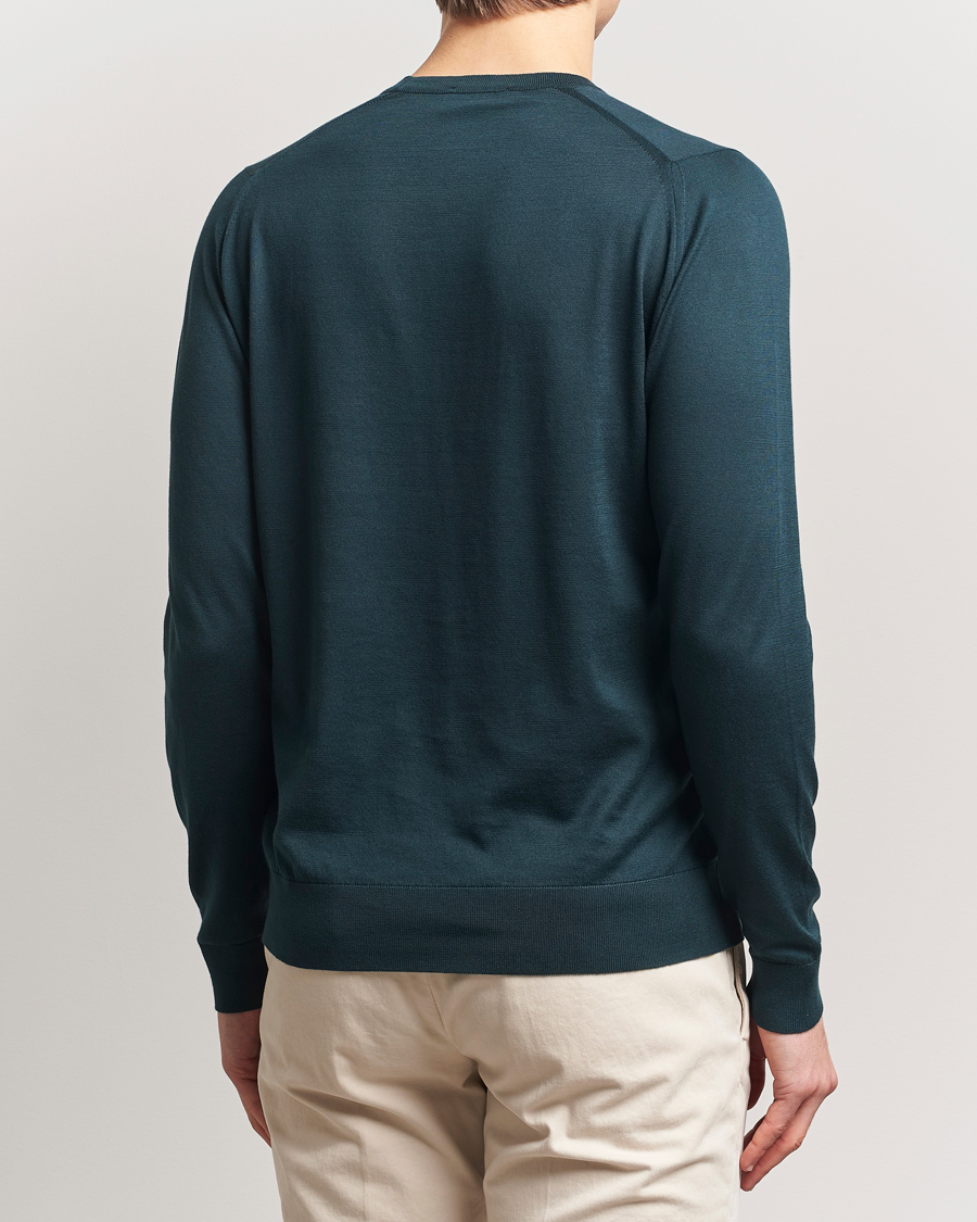 Heren | Truien | John Smedley | Rowland Sea Island Crew Neck Pullover Rain Forest