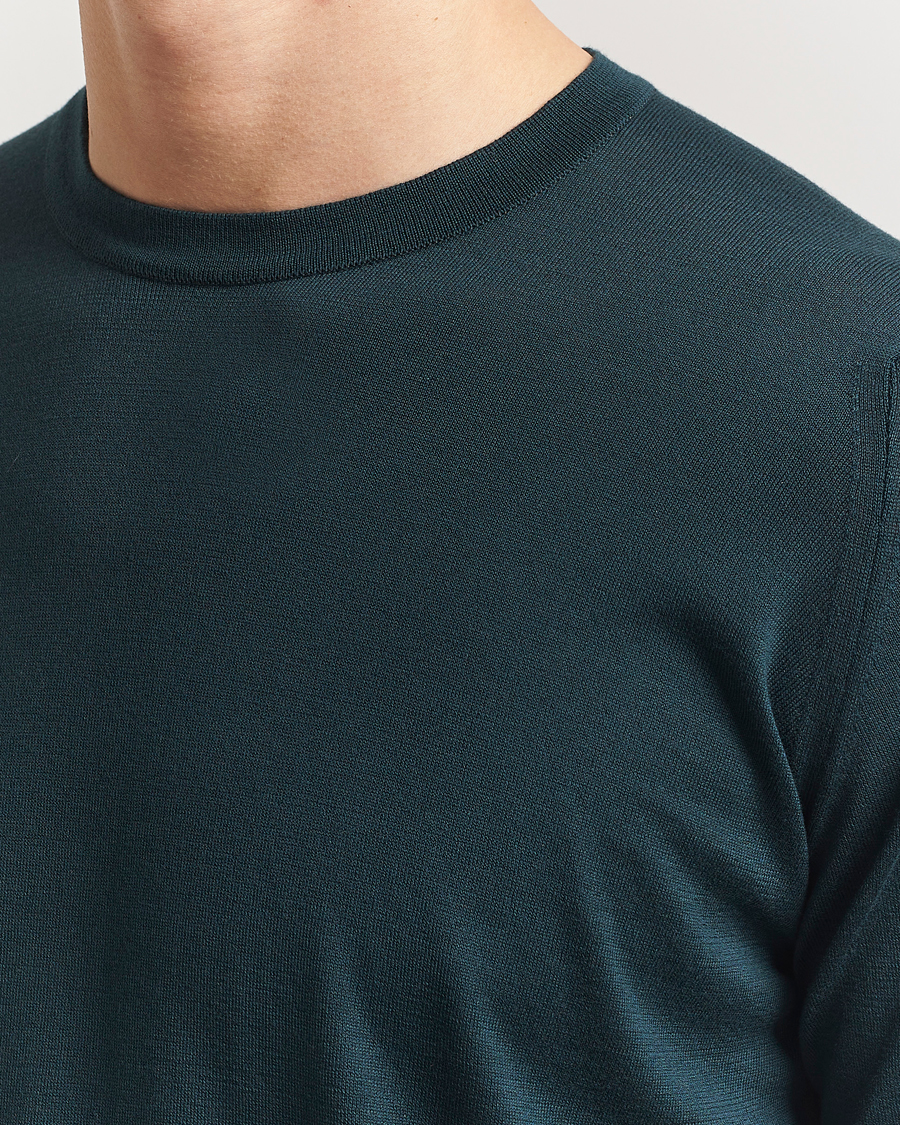 Heren | Truien | John Smedley | Rowland Sea Island Crew Neck Pullover Rain Forest