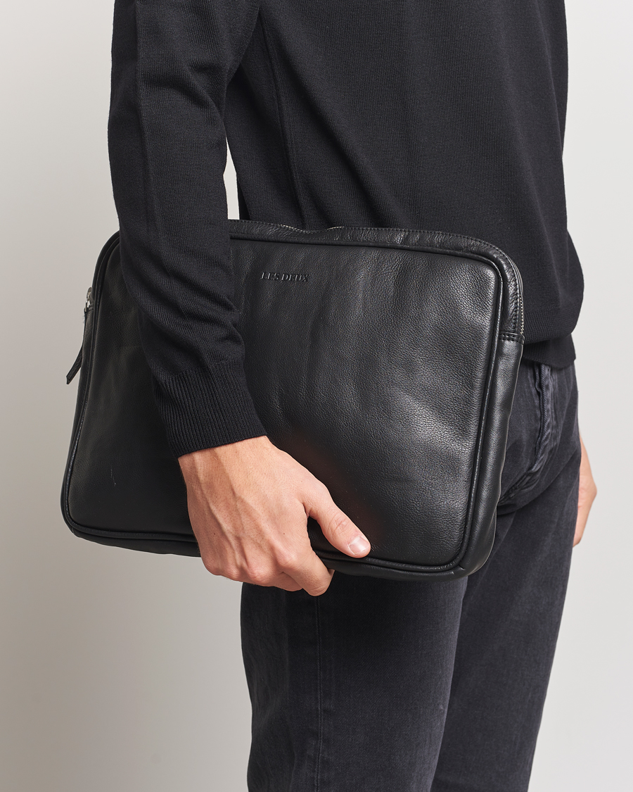 Heren | Tassen | LES DEUX | Leather Laptop Sleeve Black