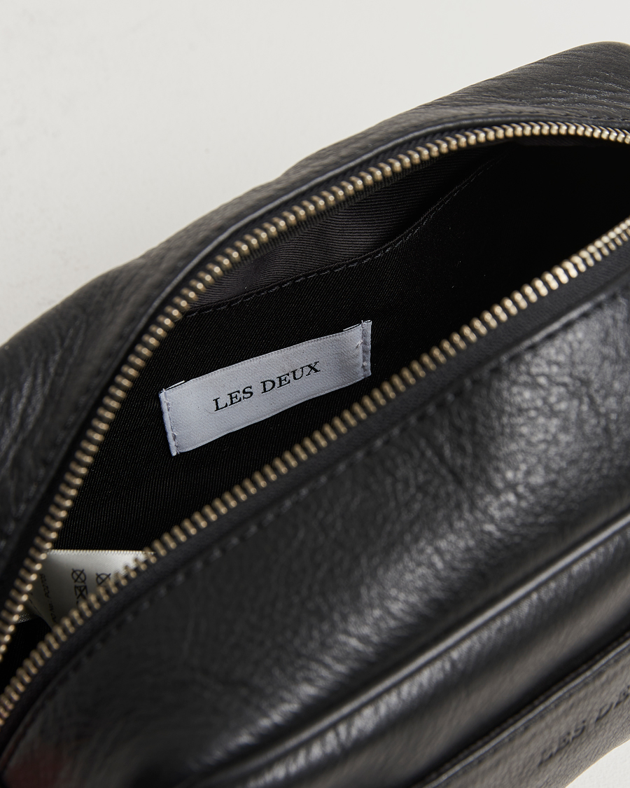 Heren | Tassen | LES DEUX | Leather Washbag Black