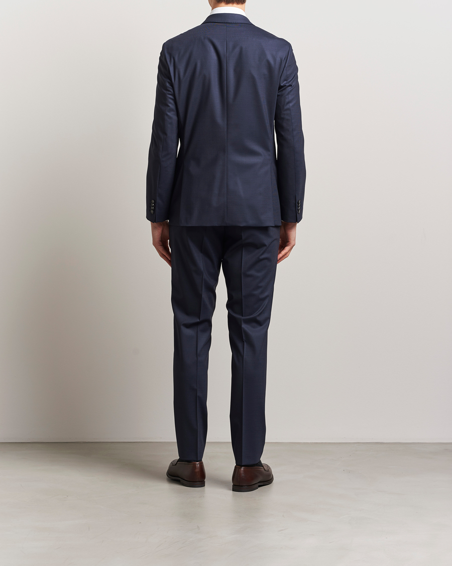 Heren | Pakken | BOSS BLACK | Huge Wool Peak Lapel Suit Dark Blue