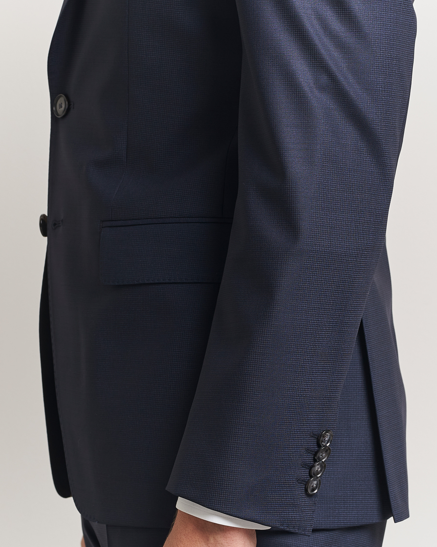 Heren | Pakken | BOSS BLACK | Huge Wool Peak Lapel Suit Dark Blue