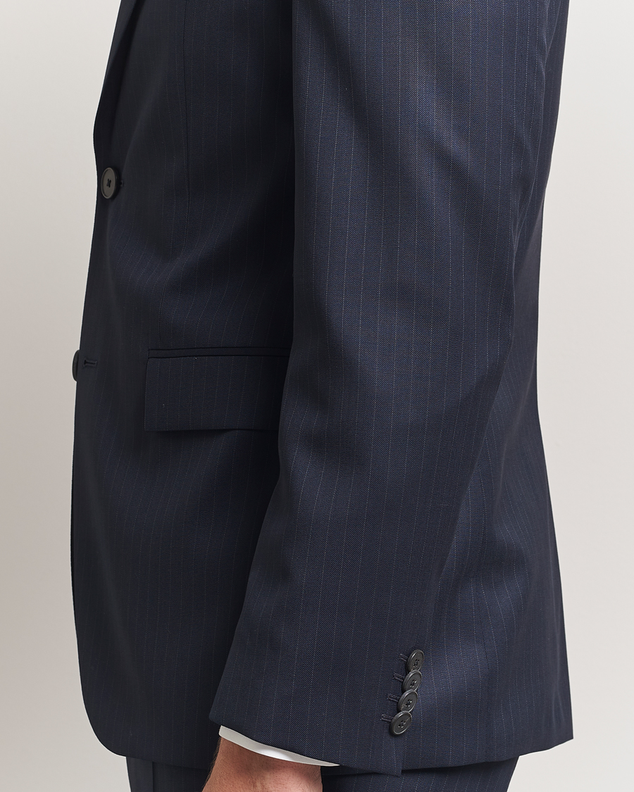 Heren | Pakken | BOSS BLACK | Houston Wool Pinstriped Suit Dark Blue