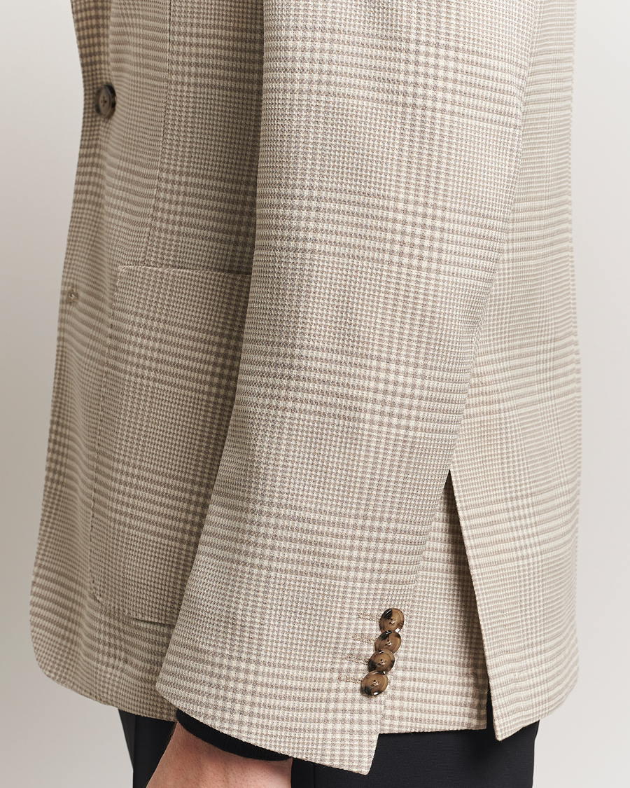 Heren | Blazers | BOSS BLACK | Hanry Wool Checked Blazer Light Beige
