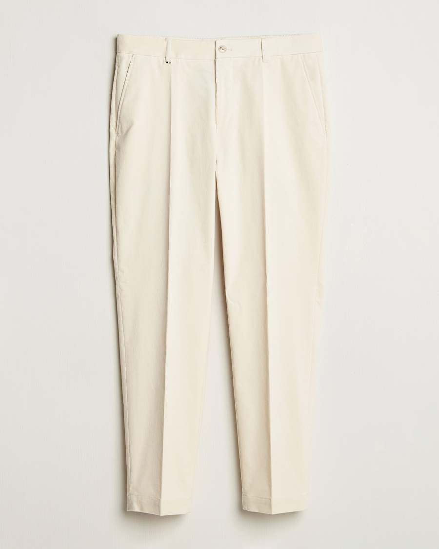Heren | Broeken | BOSS BLACK | Perin Spring Cord Trousers Open White