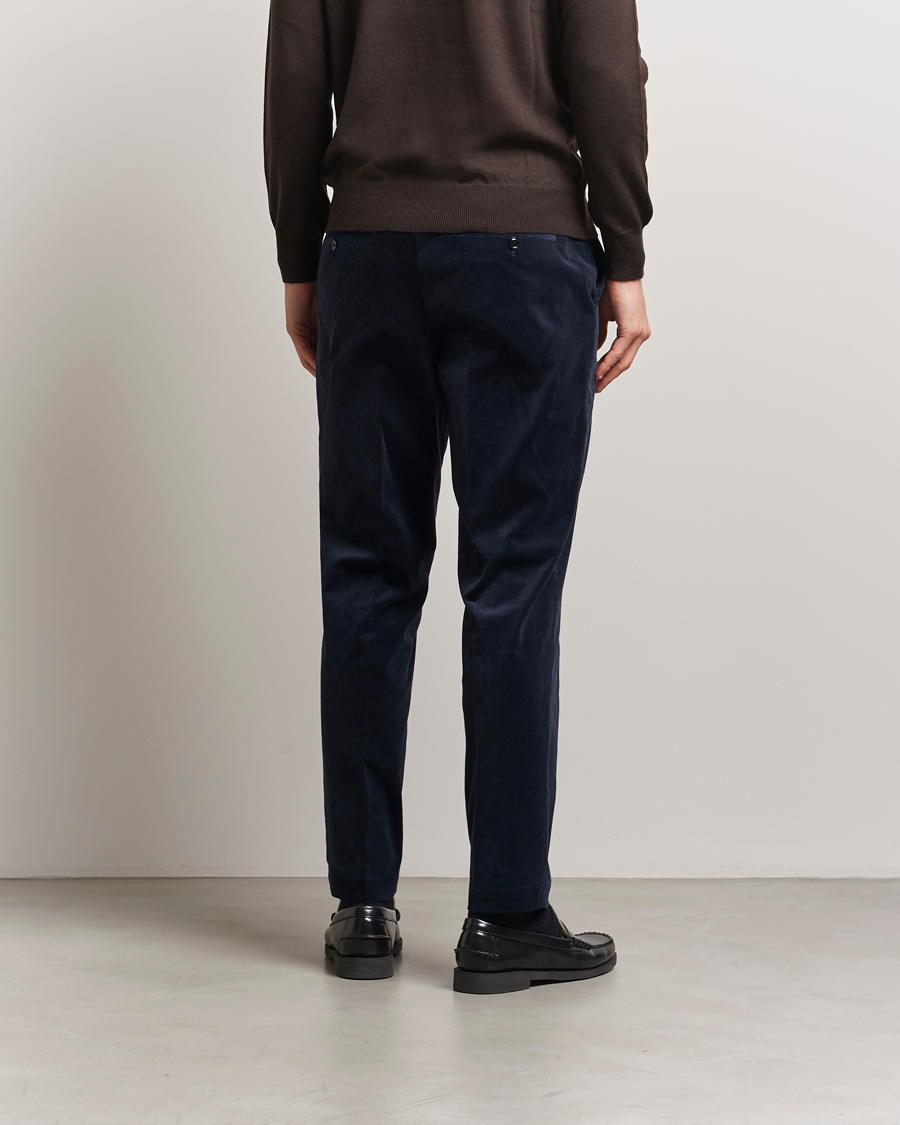 Heren | Broeken | BOSS BLACK | Perin Spring Cord Trousers Dark Blue
