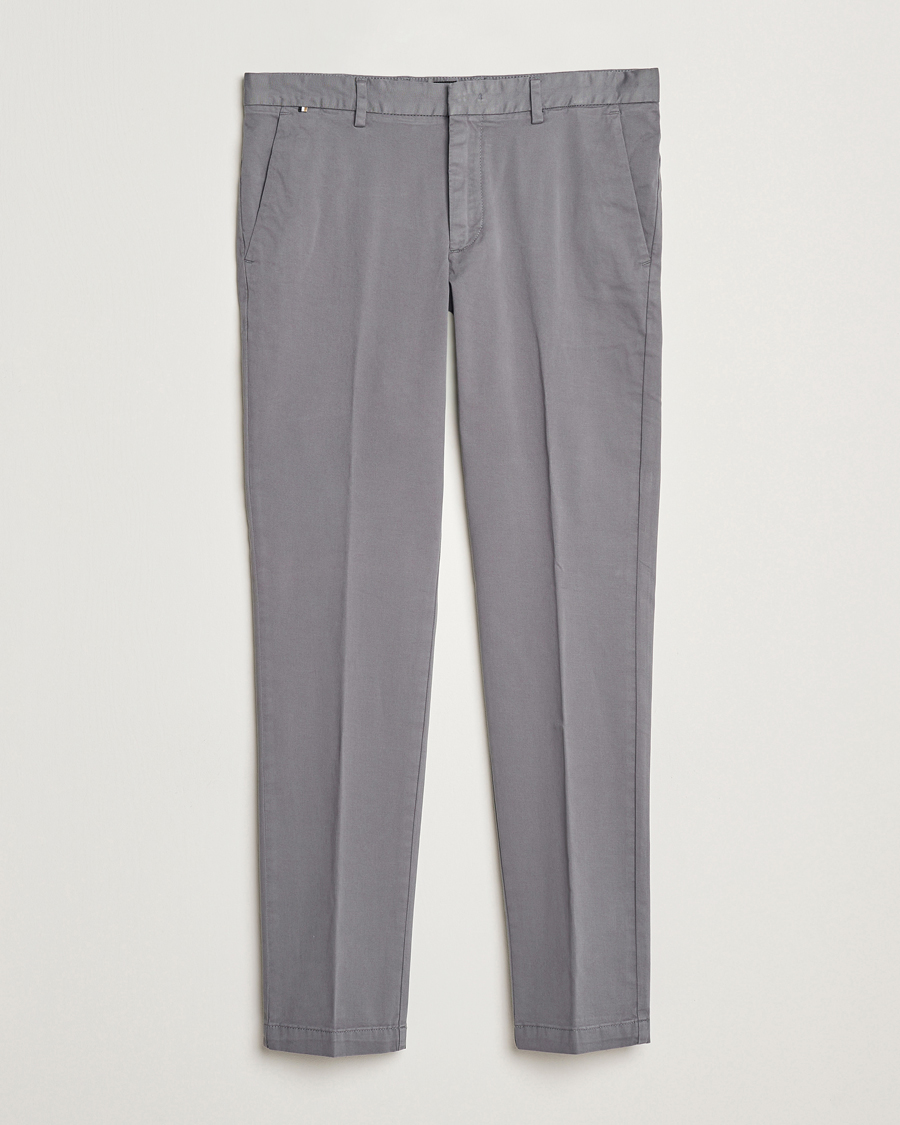 Heren | Broeken | BOSS BLACK | Kaito1 Cotton Chinos Dark Grey