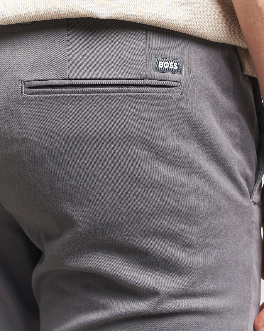 Heren | Broeken | BOSS BLACK | Kaito1 Cotton Chinos Dark Grey