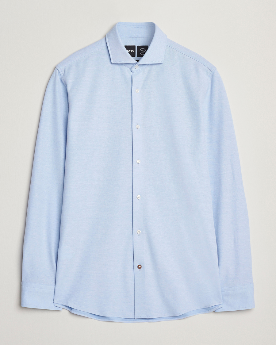 Heren | Overhemden | BOSS BLACK | Hank Structured Shirt Light Blue