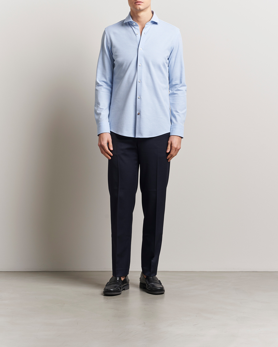 Heren | Overhemden | BOSS BLACK | Hank Structured Shirt Light Blue