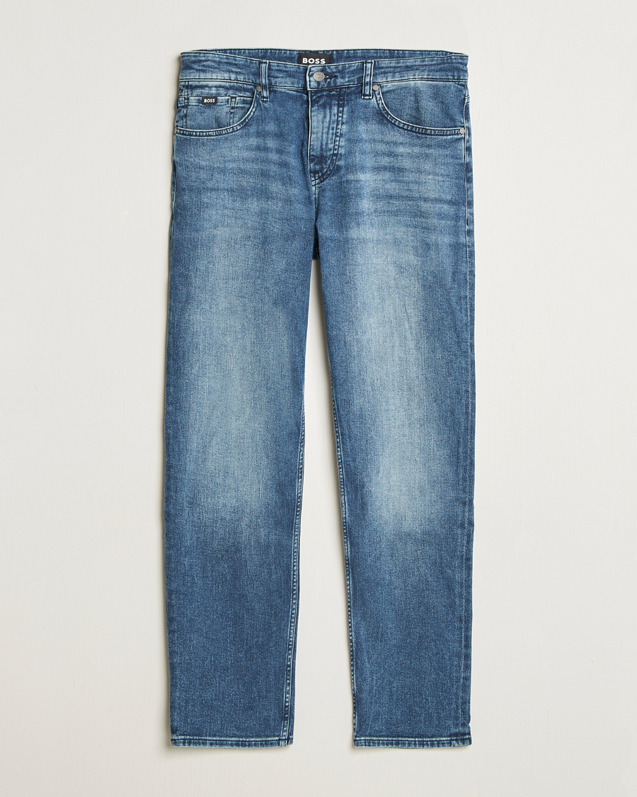 Heren | Jeans | BOSS BLACK | Re.Maine Jeans Washed Navy