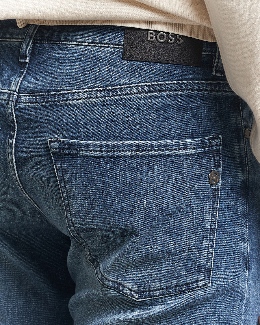 Heren | Jeans | BOSS BLACK | Re.Maine Jeans Washed Navy