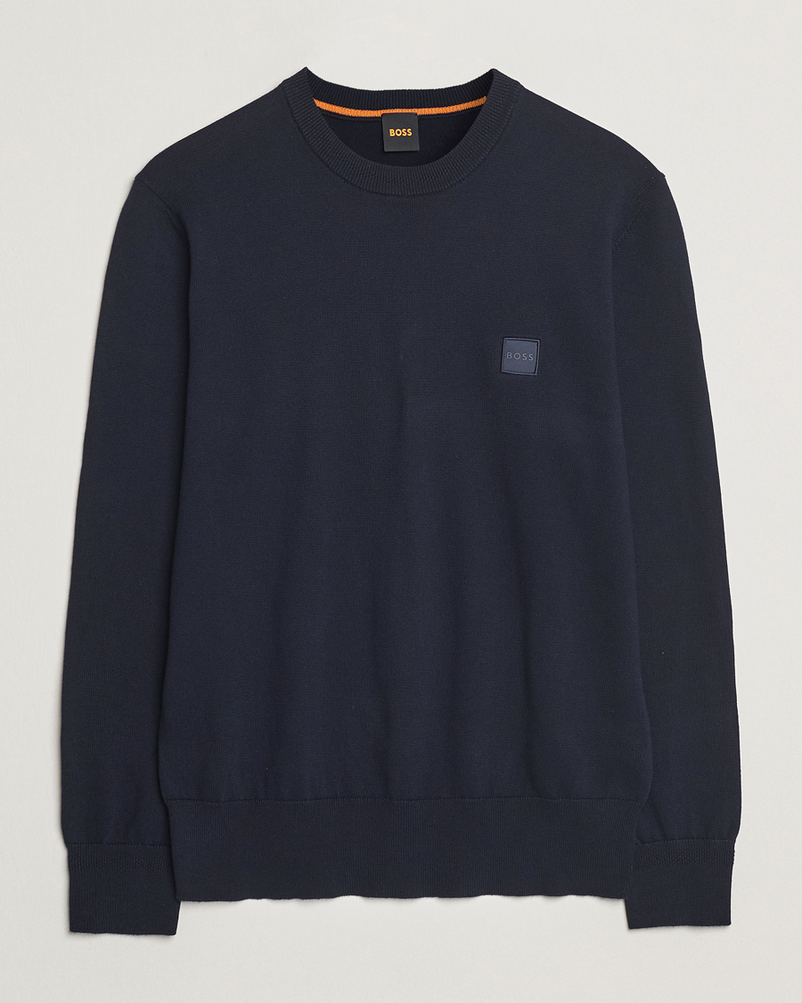 Heren | Truien | BOSS ORANGE | Kanovano Knitted Sweater Dark Blue