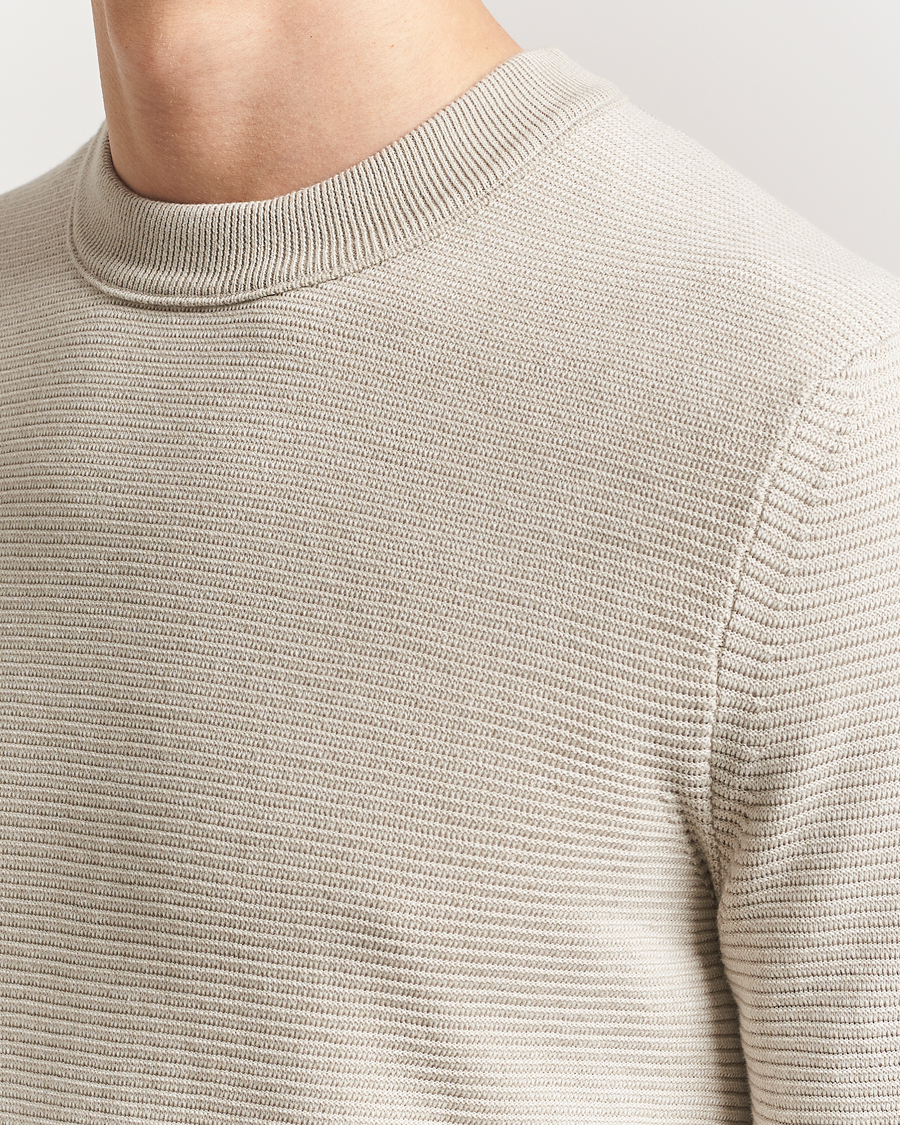 Heren | Truien | BOSS ORANGE | Aspoki Structured Knitted Sweater Light Beige