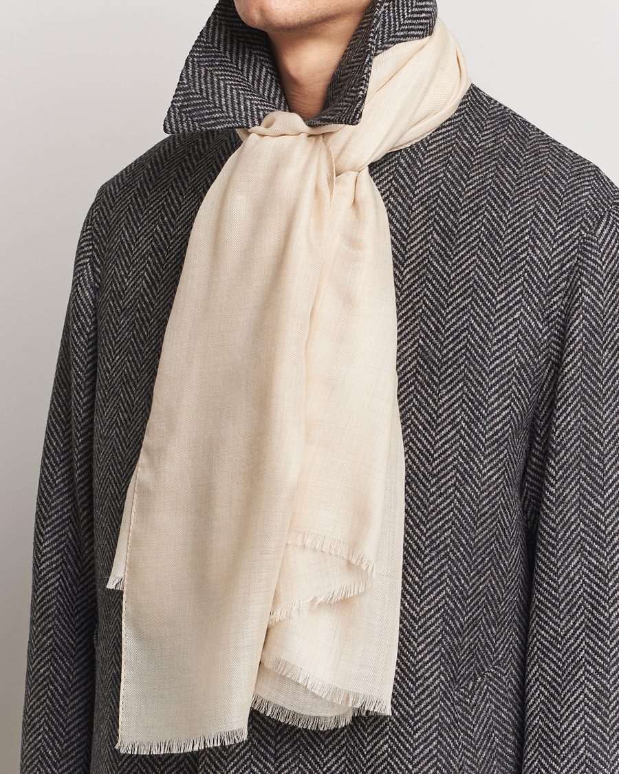 Heren | Piacenza Cashmere Chic Cashmere Scarf Cream | Piacenza Cashmere | Chic Cashmere Scarf Cream