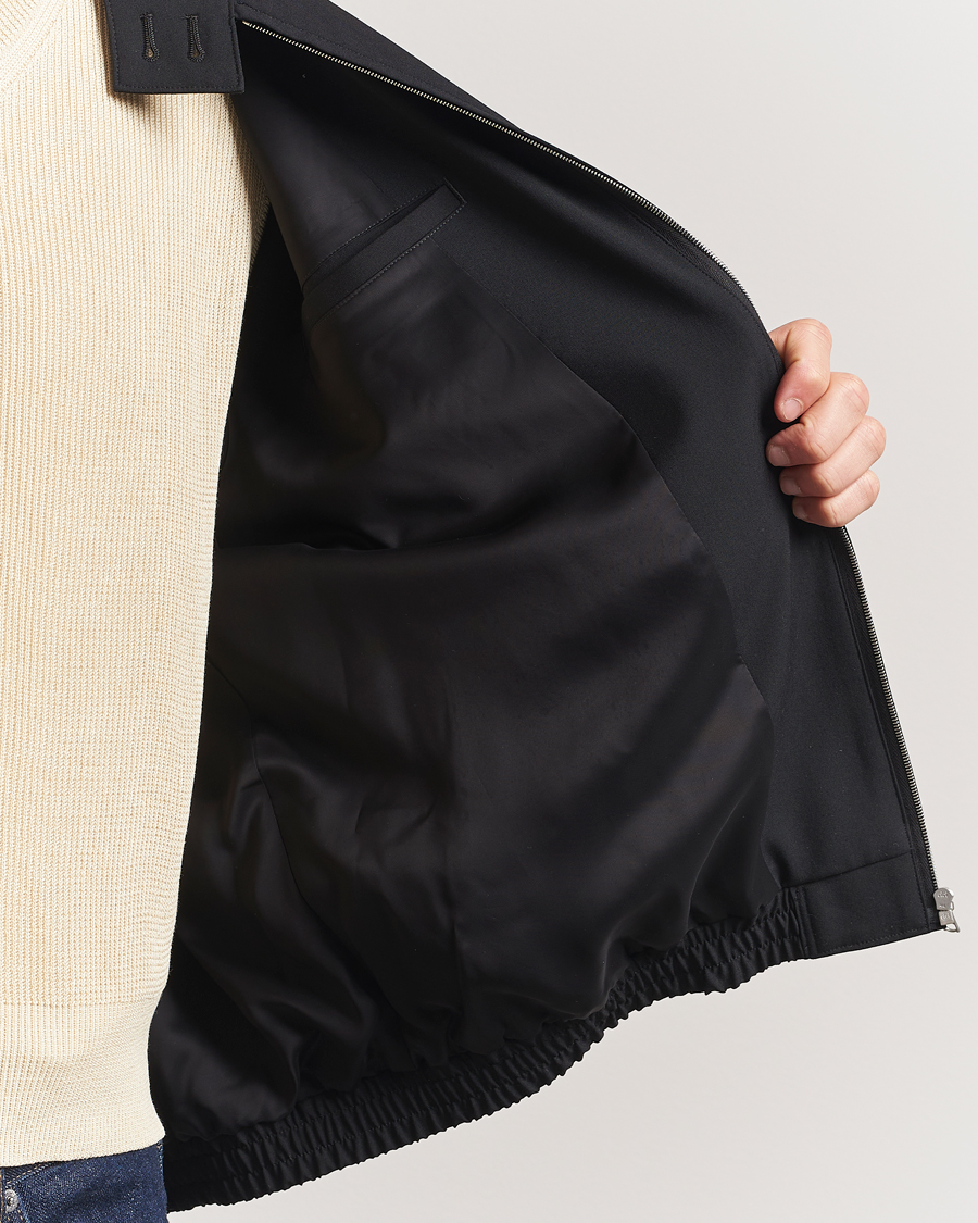 Heren | Jassen | Auralee | Wool Zip Bomber Jacket Black