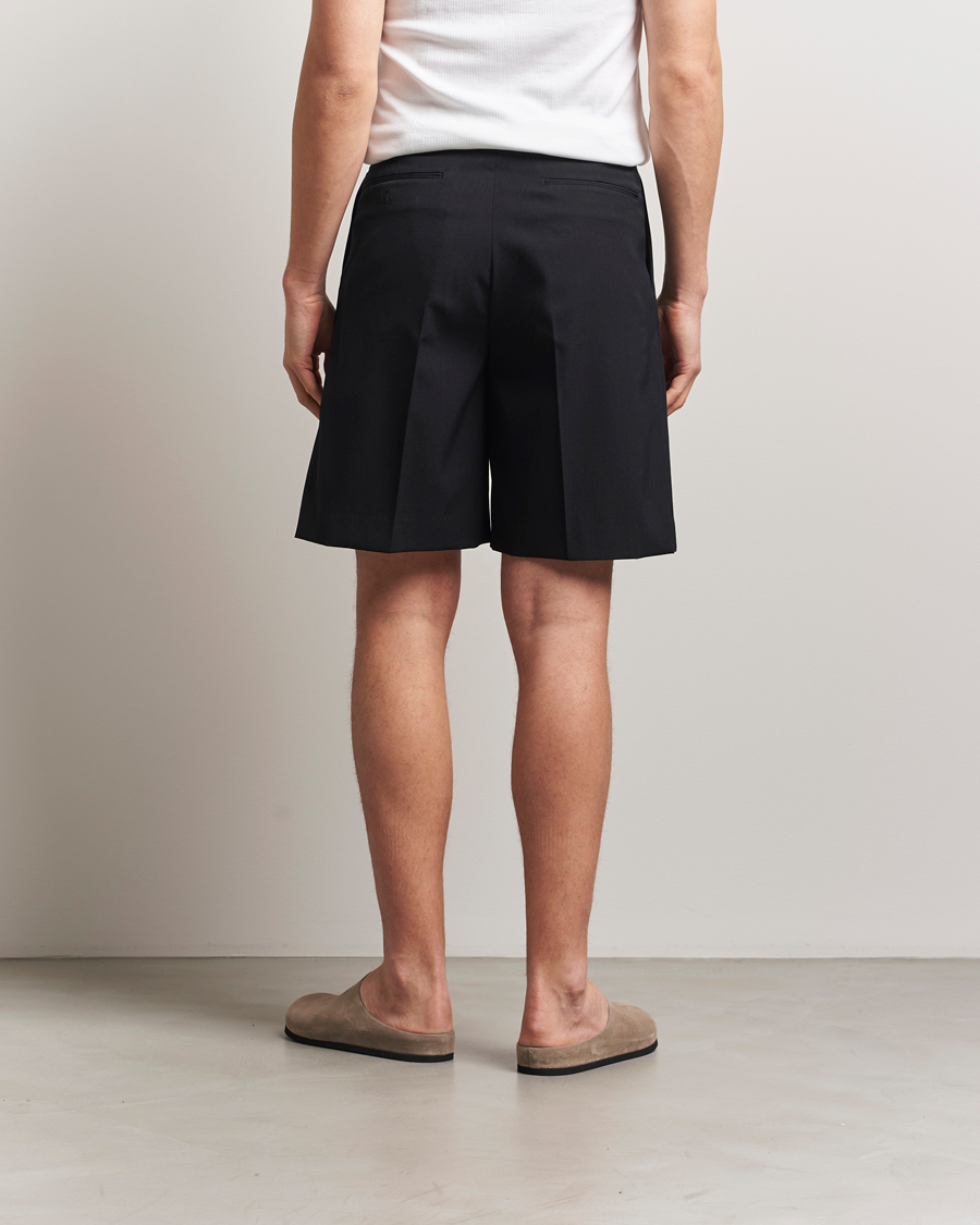 Heren | Korte broek | Auralee | Light Wool Gabardine Shorts Black
